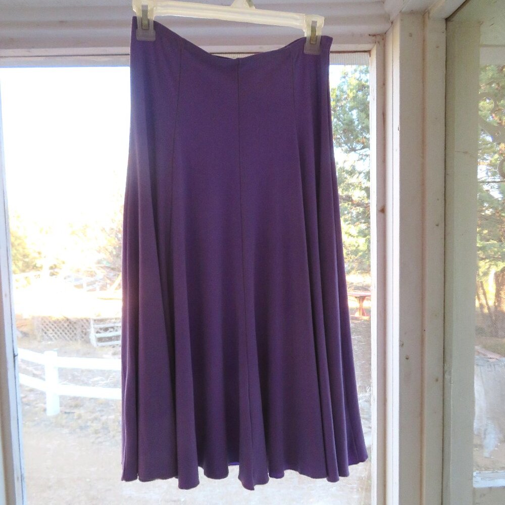 Purple midi circle skirt